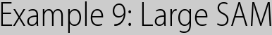 Example 9: Large SAM